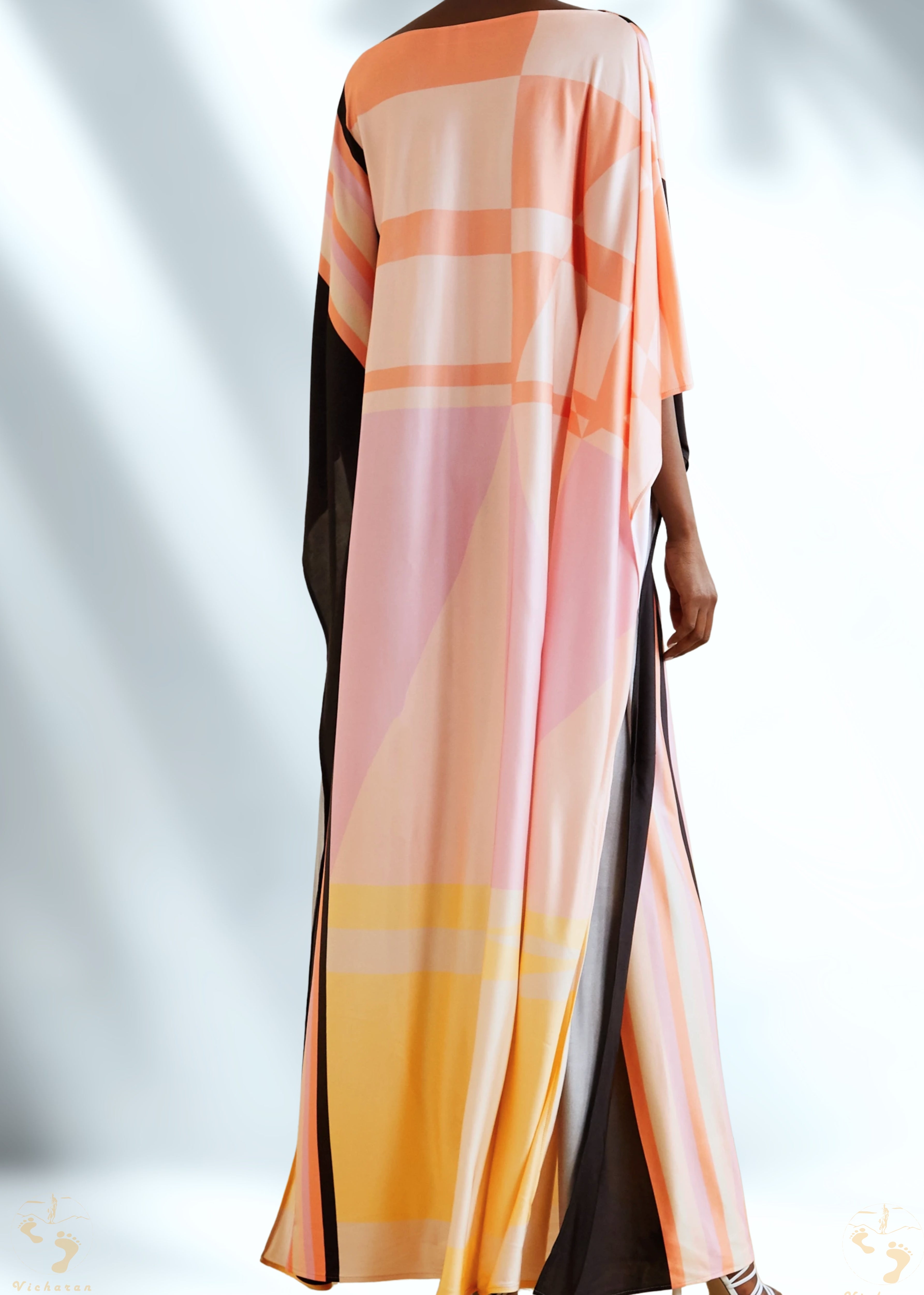 Vicharan ETHEREAL Rose Gold Kaftan