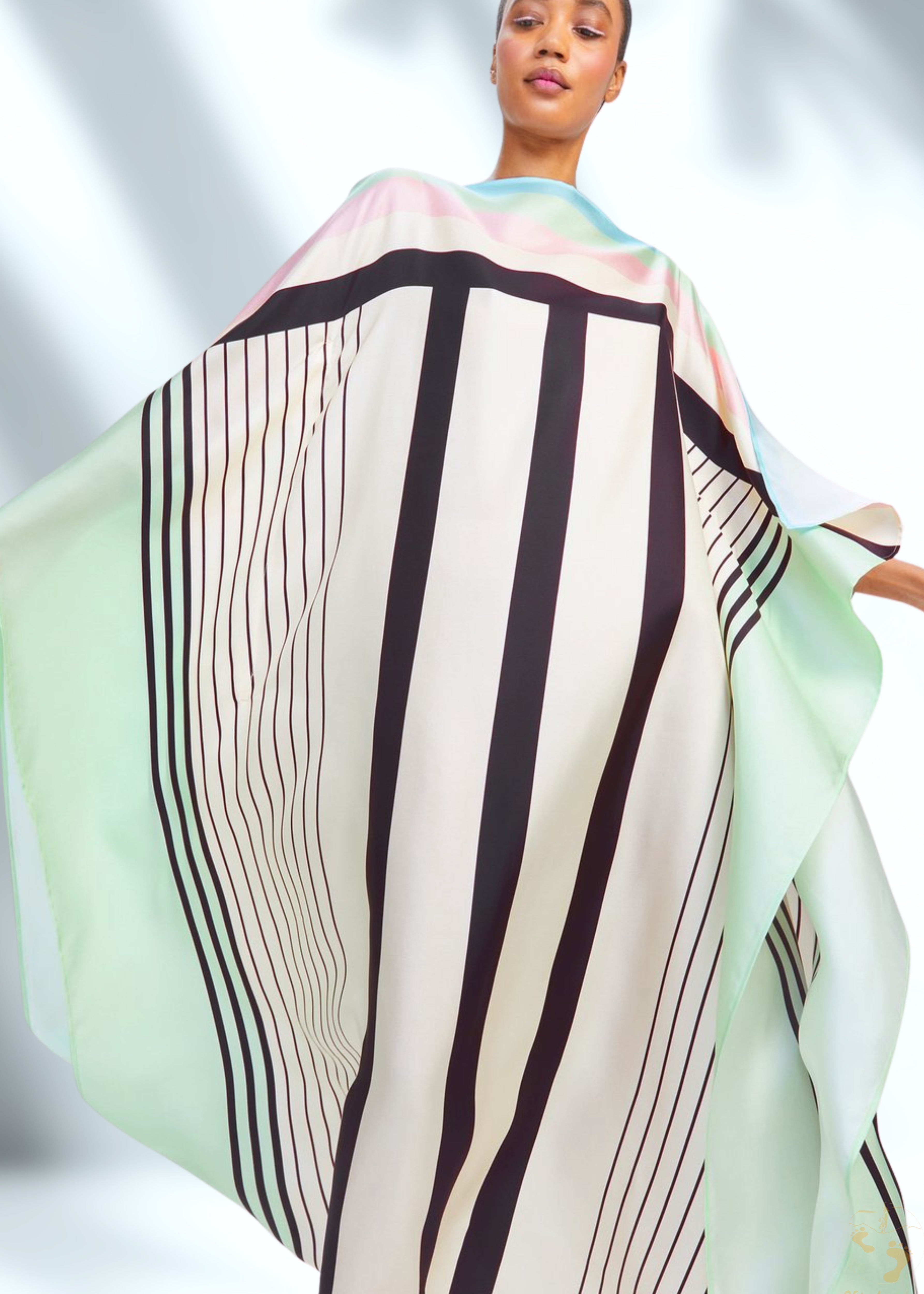 Vicharan PASTEL Mint Green Kaftan