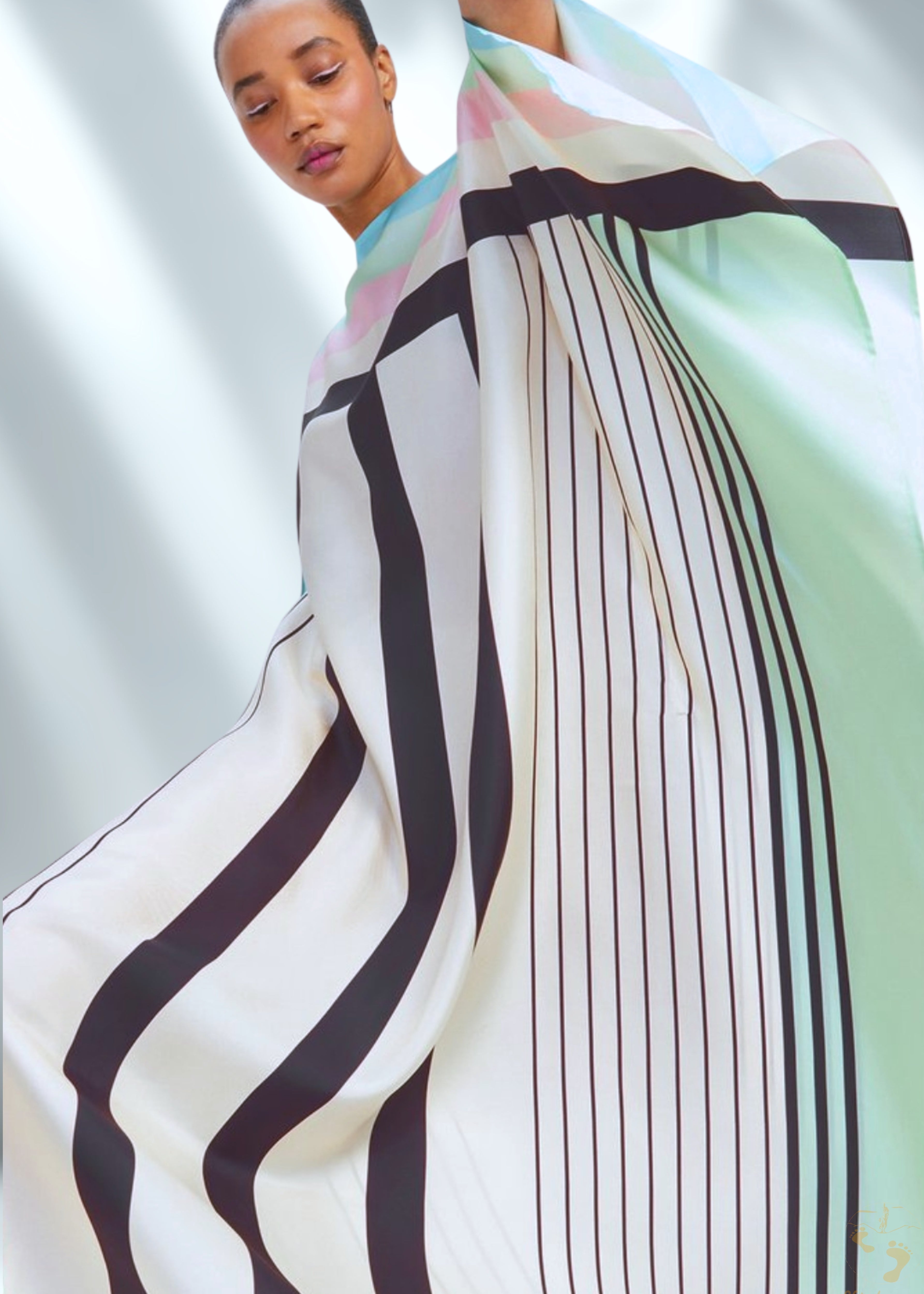 Vicharan PASTEL Mint Green Kaftan