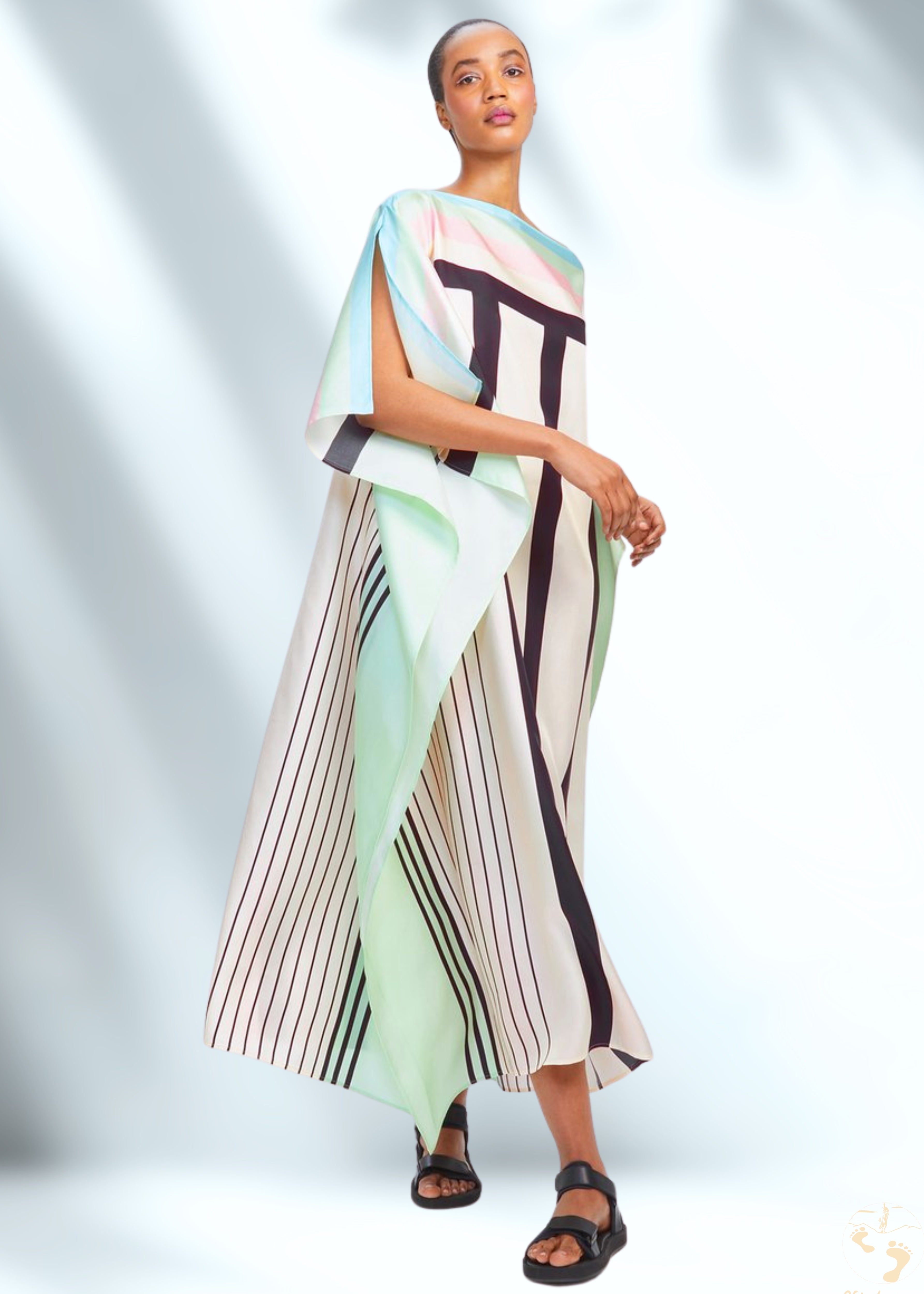 Vicharan PASTEL Mint Green Kaftan