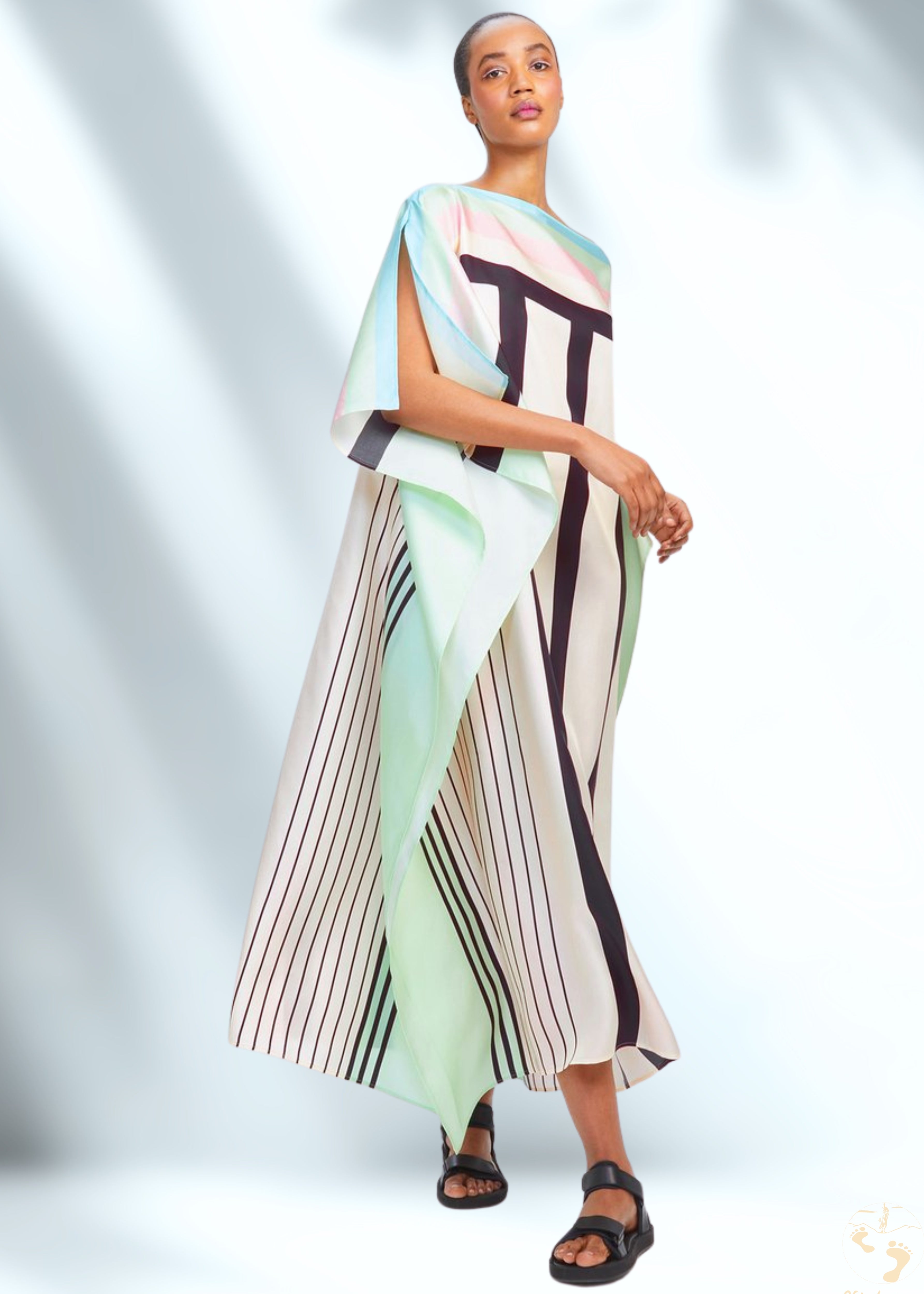 Vicharan PASTEL Mint Green Kaftan