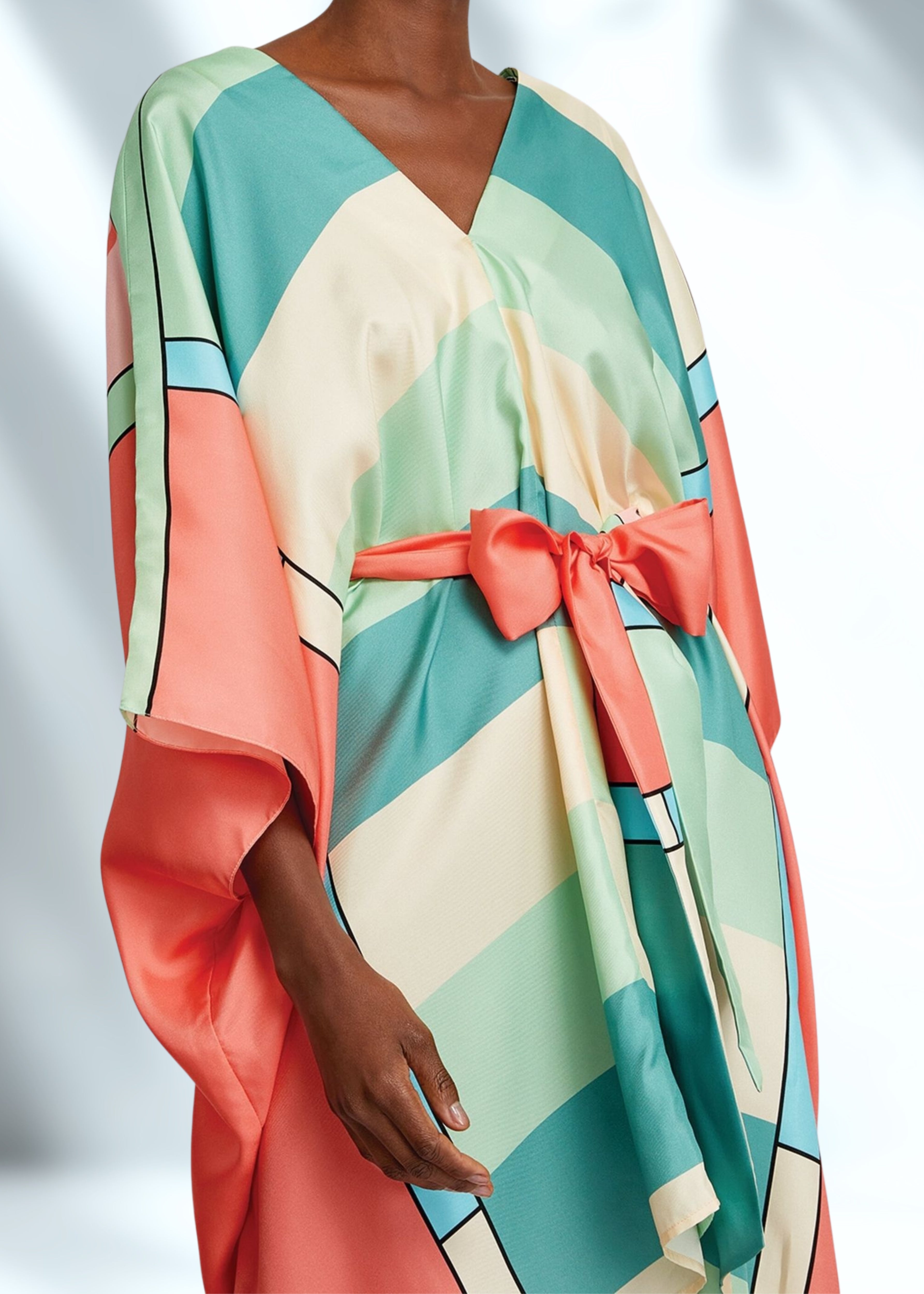 Vicharan Coral Reef Green Caftan