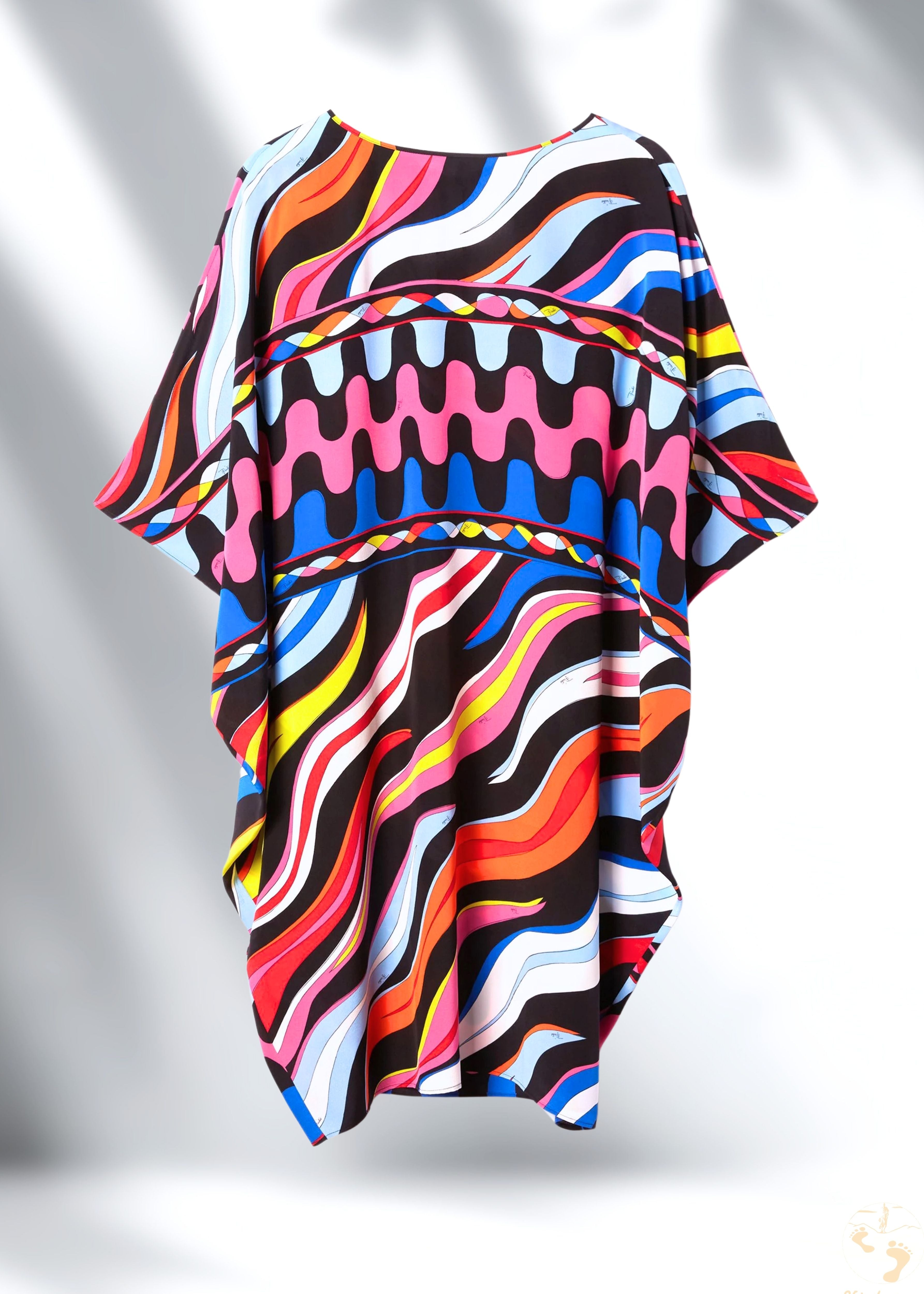 Vicharan Retro Rainbow Swirl Tunic